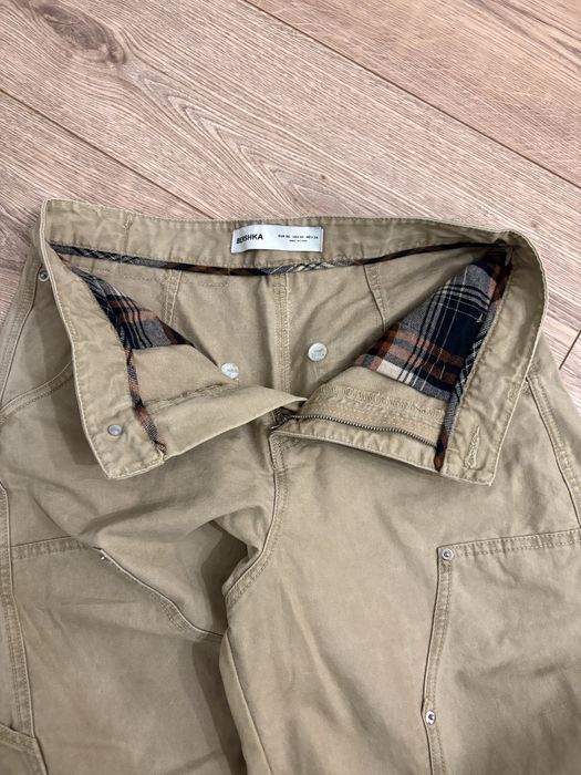 Джинсы бежевые карго