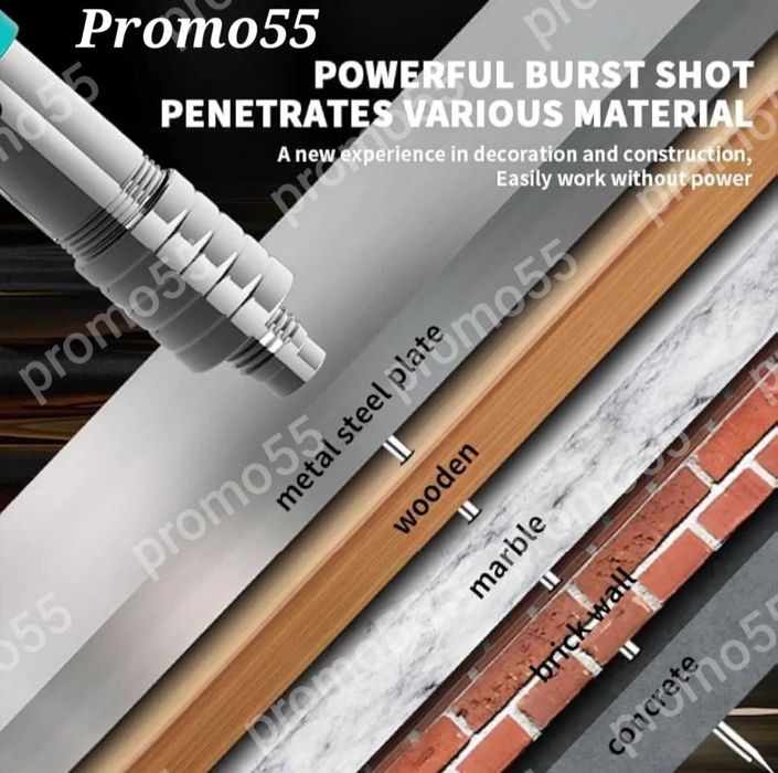 ПРОМО! Преносим Ръчен Пистолет за Пирони  в куфар с 50 пирона