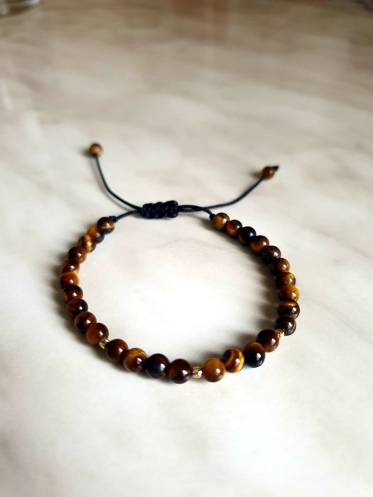 Bratara snur cu bilute aur