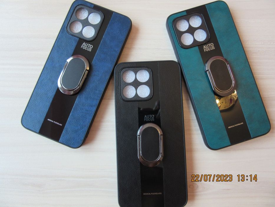 Honor 70 Lite 5G / X8 5G / PORSCHE Кожен кейс гръб с пръстен