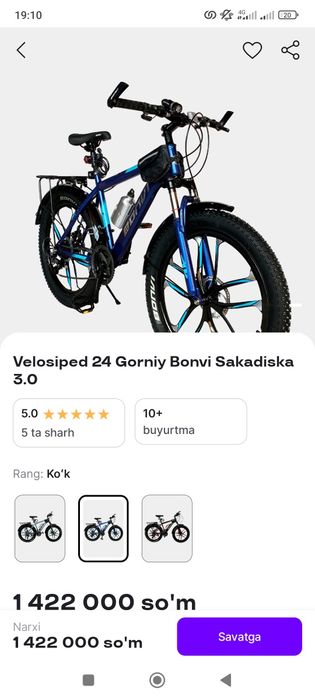 Bonvi velosiped. Hali ochilmagan
