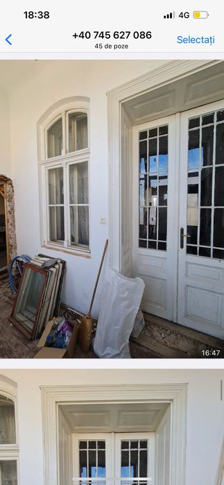 2 uși si un geam stil interbelic stare bună reconditionare