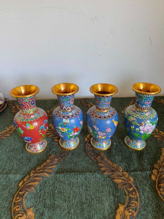 . vaze japoneze Cloisonné din alamă emailată 300 bucata sau 1000 toate 21 cm