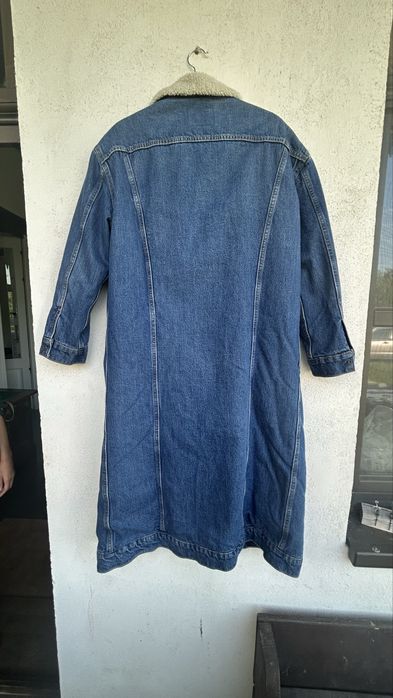 Geacă Levi’s lungă din blugi, cu căptușeală sherpa – damă