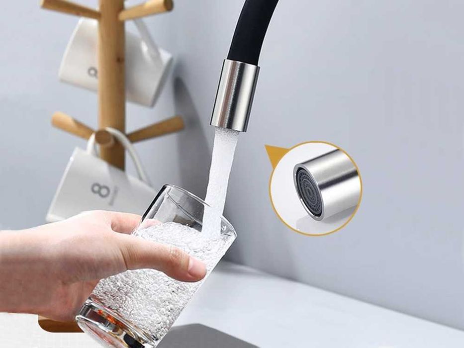 Кухненски смесител гъвкав с въртящ се чучур на 360 градуса