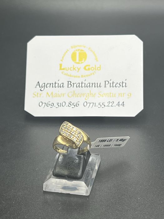 Inel aur 14k 3.45 gr marimea 18 cod 14449
