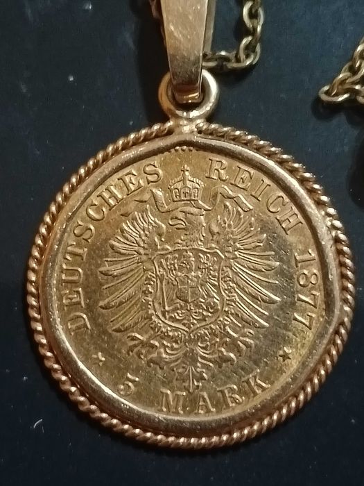 Medalion din monedă de aur 24k