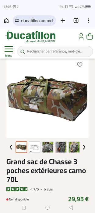 Geanta Ducatillon Camo,vanatoare, calatotii, noua