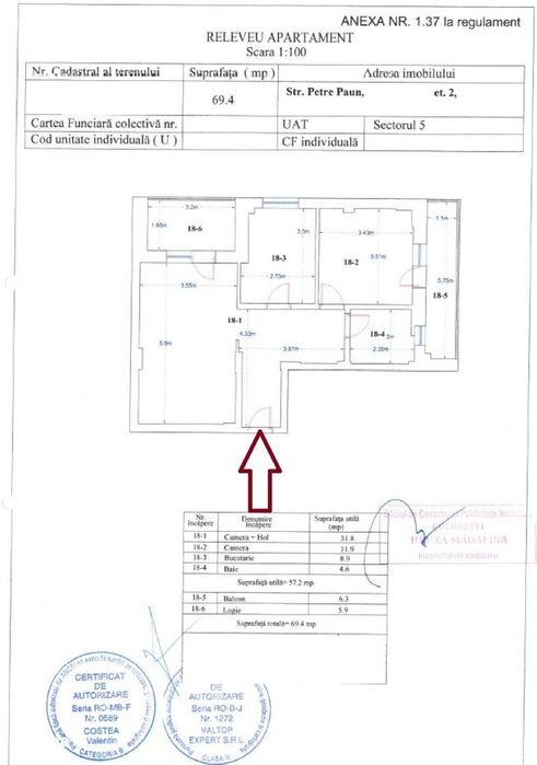 Apartament 2 camere | Decomandat | 69 mp | Bloc nou| Mobilat si utilat