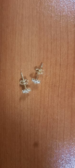 Cercei argint placat cu aur noi