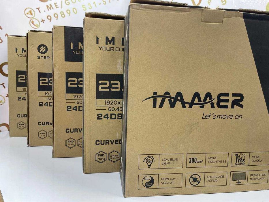 Monitor IMMER 24 CURVED "MVA" 75hz /Arzon manitor lar bor yana kanalda