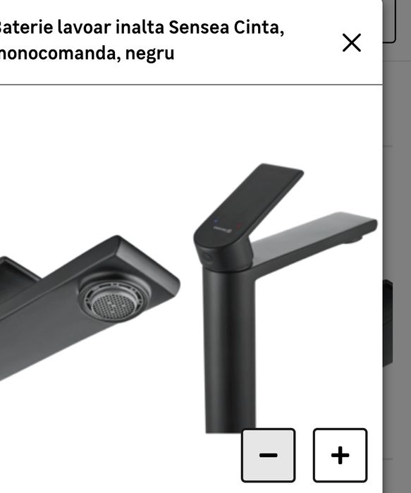 Baterie lavoar înaltă Sensea Cinta , negru