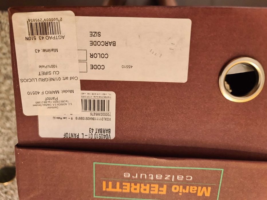 Pantofi barbati lac de  gala Ferretti 43 nou