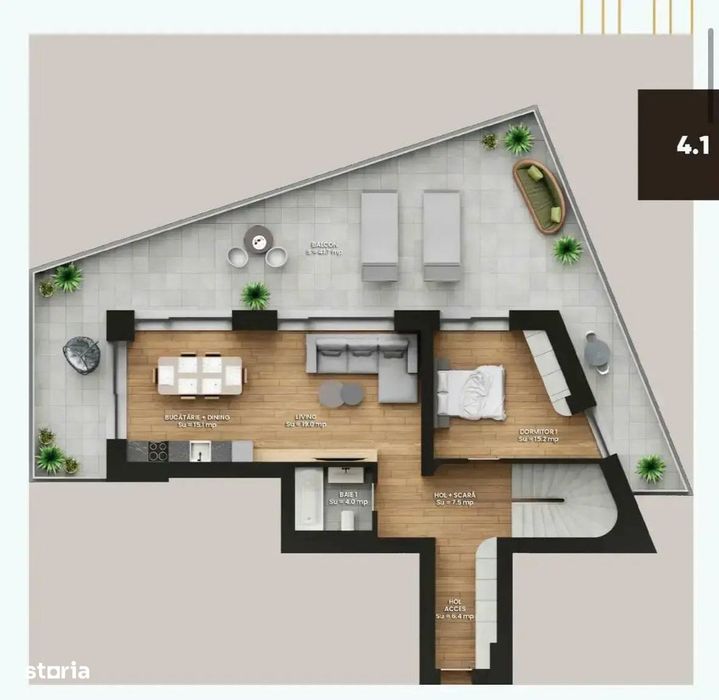 Penthouse vedere piscina+padure! Proprietate construita unica pe piata — fotografia 3