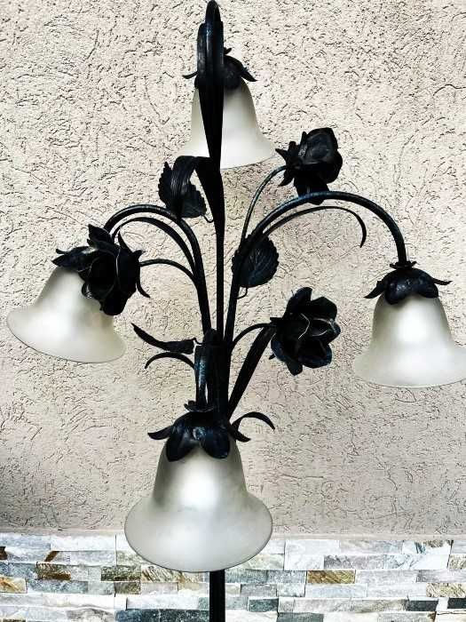 Superb set Art Nouveau Florentine Florence-candelabru-lampa podea-Italia