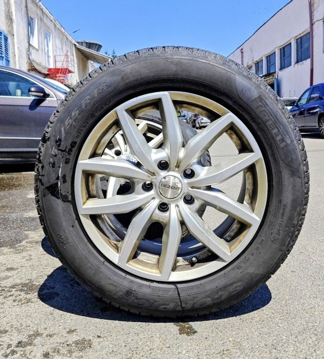 Jante Aliaj DEZENT 18" cu Anvelope Iarnă Pirelli RunFlat 255/55 R18 - Profil 5.5mm, Ca Noi