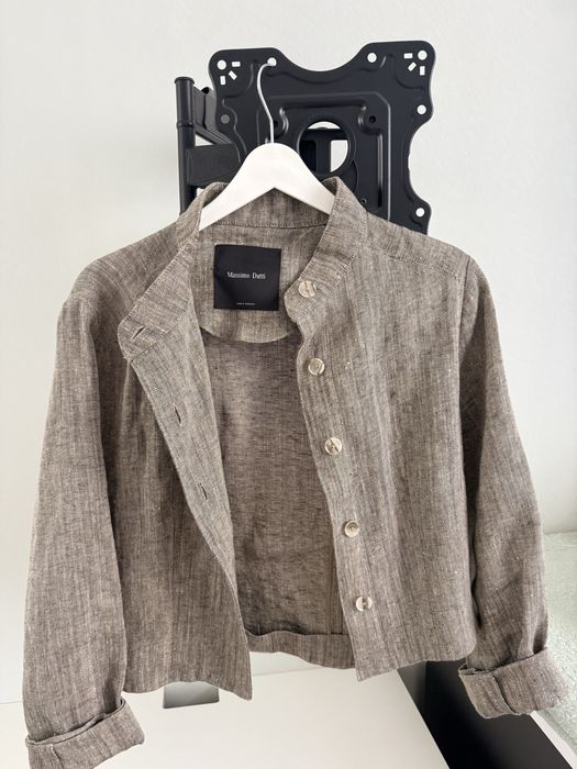 Льняной жакет Massimo Dutti
