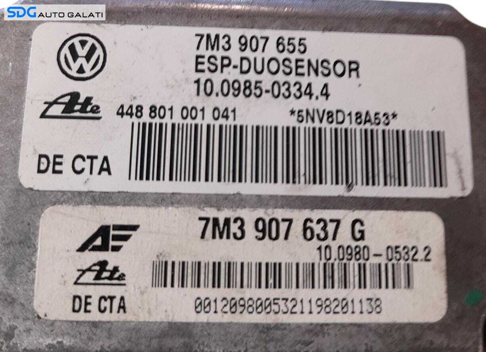 Unitate Modul Calculator ESP Volkswagen Sharan 7M 1995 - 2010 Cod 7M3907655 7M3907637G [N1320]