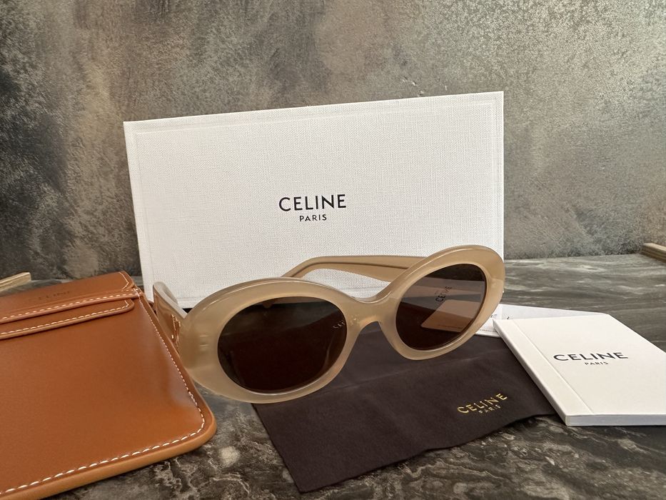 Очила Celine топ модел в бежаво