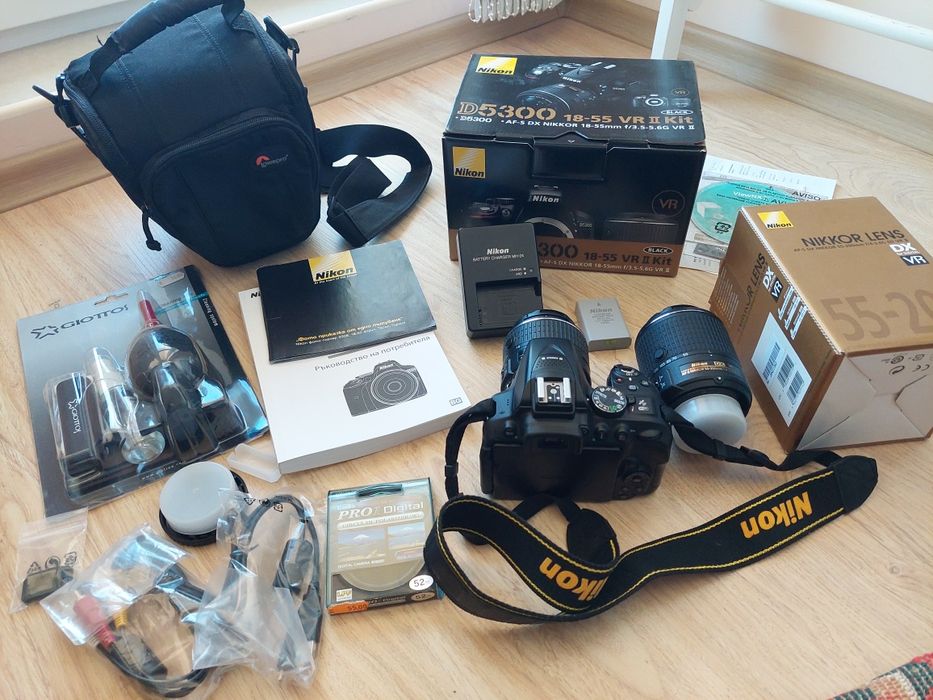 Комплект фотоапарат Nikon D5300 и обективи