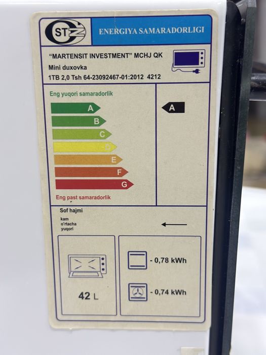 Mini duxovka 42 litr