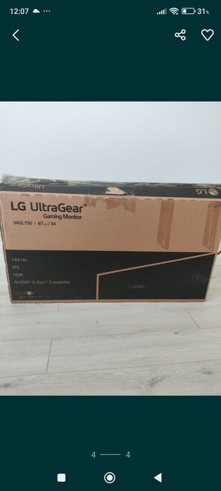 LG ultra gear 21:9 IPS 144гц G-sync