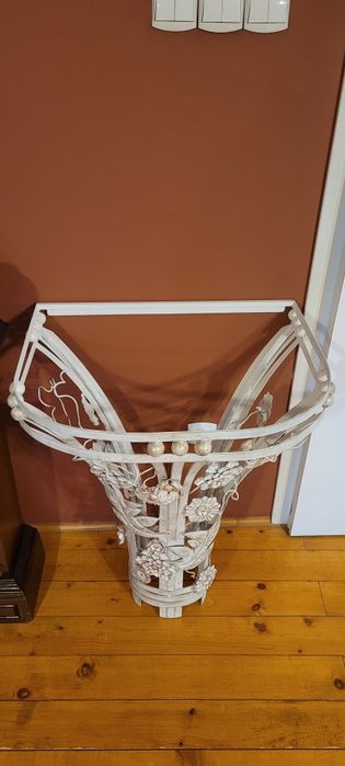 Suport chiuvetă / măsuță hol intrare, art deco, fier forjat