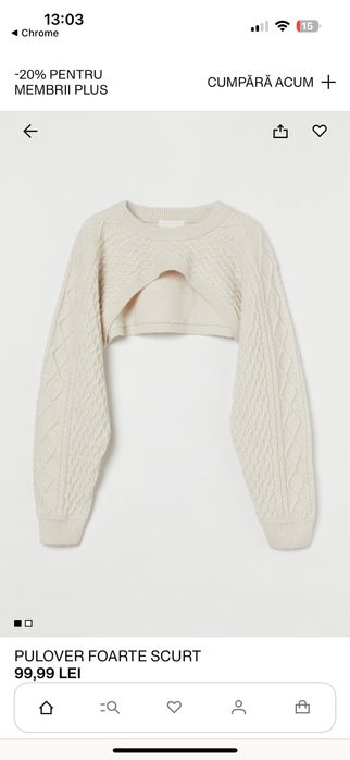 Set rochie -pulover tricotat H&M