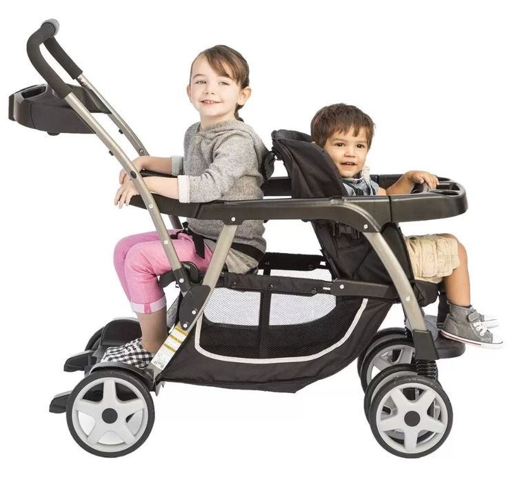 Шикарная коляска для двойни, близнецов, двухместное