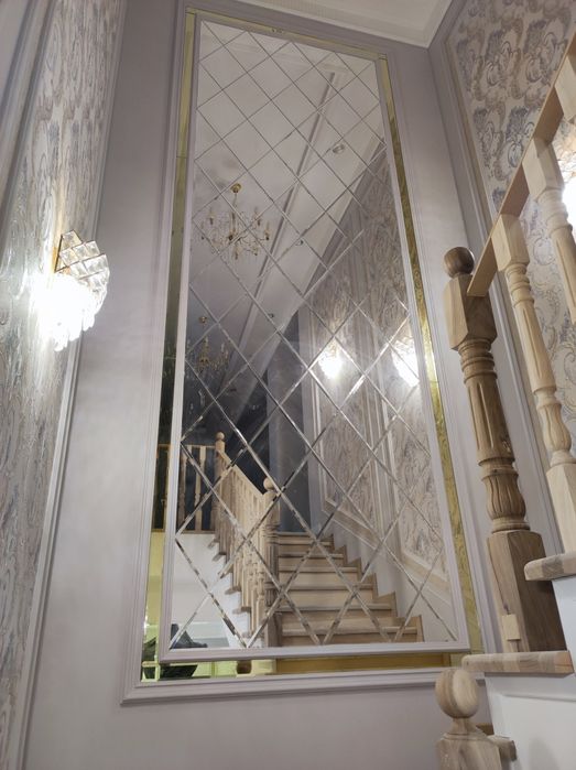 Ойна кесиш хизмати.Стекло Зеркала Ромбик Тош ойна