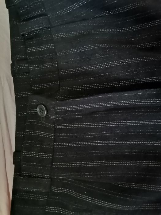 Прав черен официален панталон с висока талия