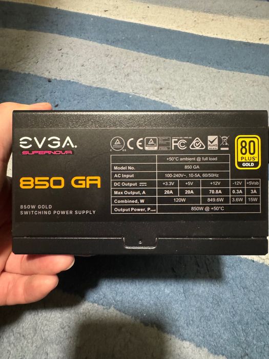 EVGA SuperNOVA 850 GA Gold 850W. + GEFORCE RTX 3080 FTW3