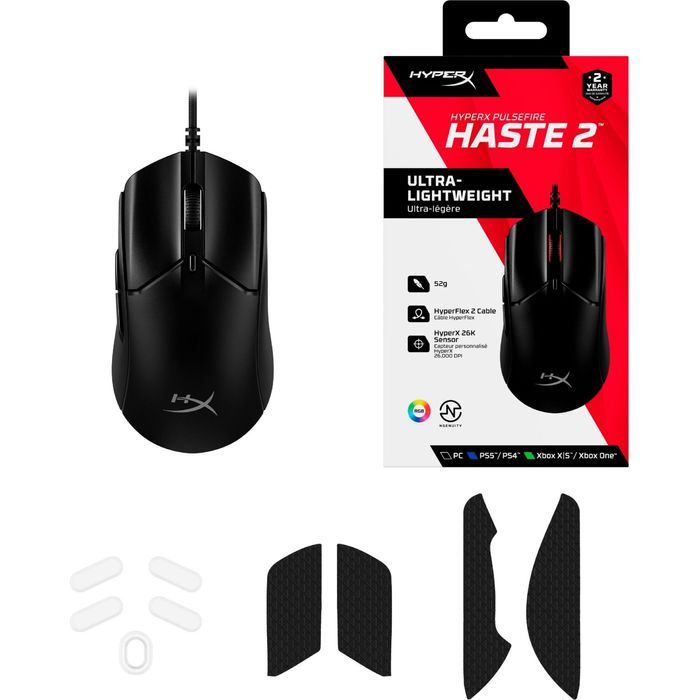 Мышка hyperx pulsefire haste 2 wired black