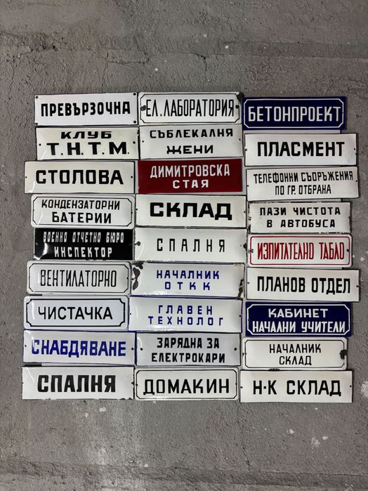 Емайлирани табели/табела