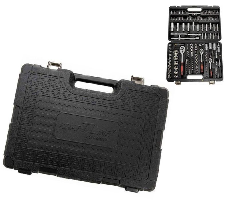 Куфар с инструменти Гедоре 172 части с 3 боря Тресчотки