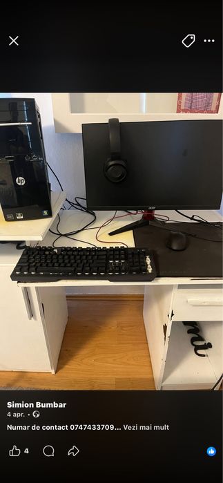 PC Gaming + Monitor 165Hz – Perfect pentru jocuri și multitasking!