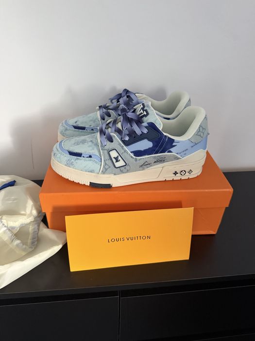 Adidasi Louis vuitton Trainer LV sneaker marimea 41 Blue & White