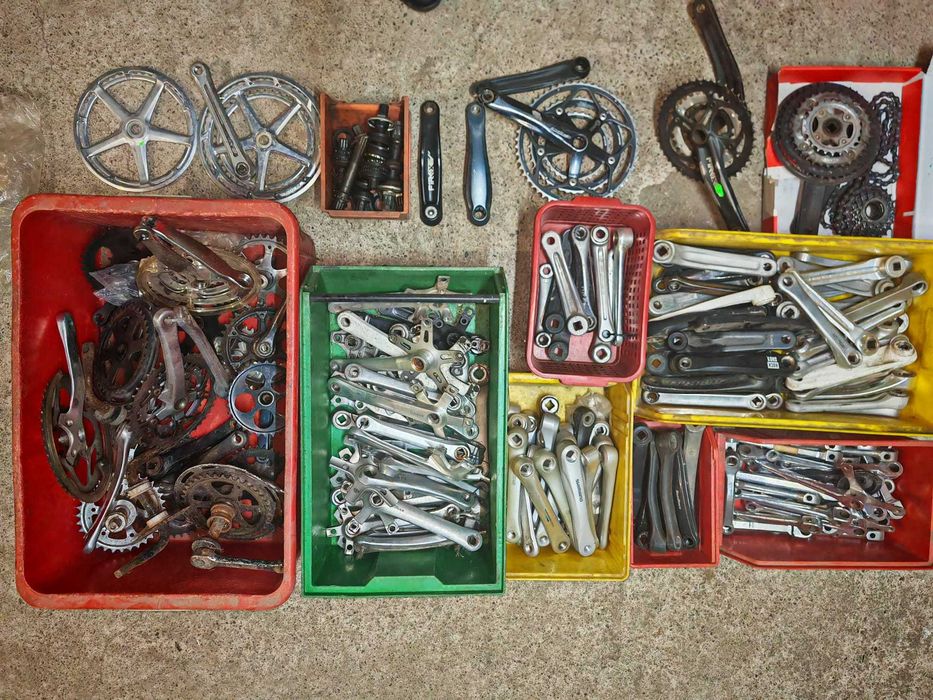 Angrenaj si brat pedalier bicicleta clasica si mtb, foi si suruburi