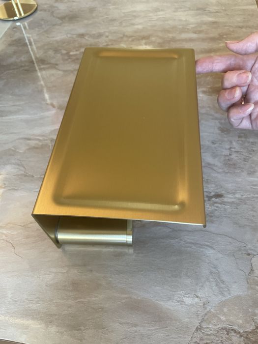 Продам бумагодержатель с полкой , латунь