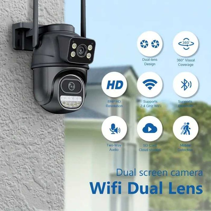 Двойна wi-fi камера 8 МР Icsee