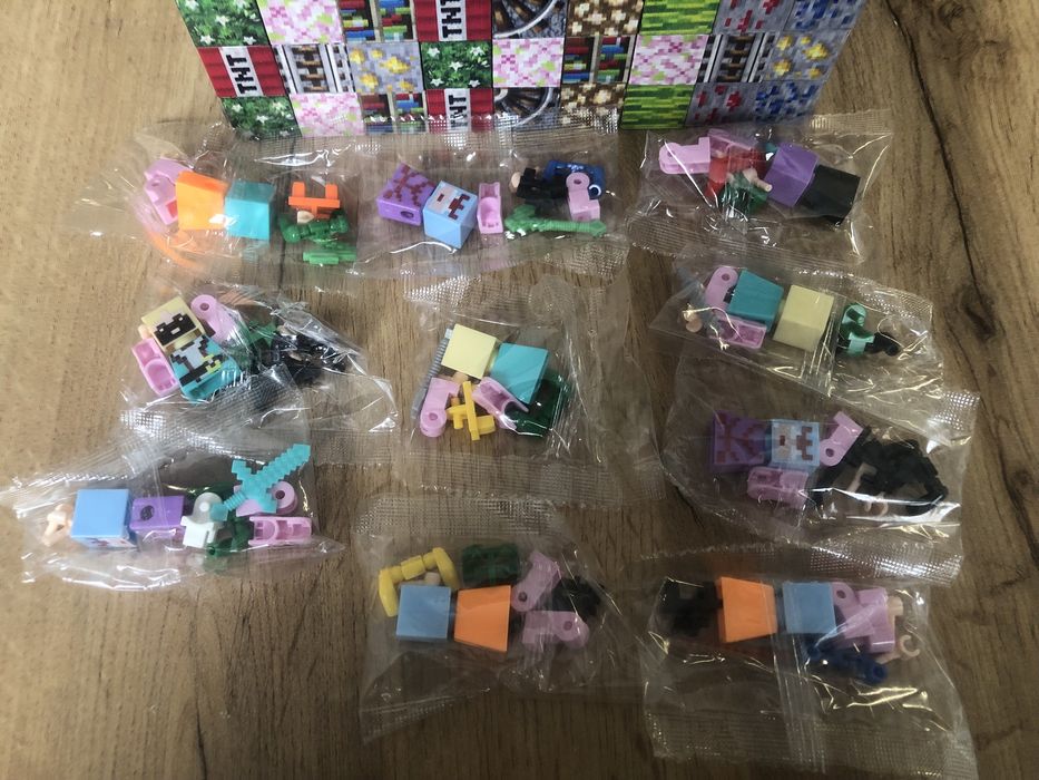 Магнитни Кубчета Майнкрафт 100 бр.+ 5 героя  Magnetic Blocks Minecraft