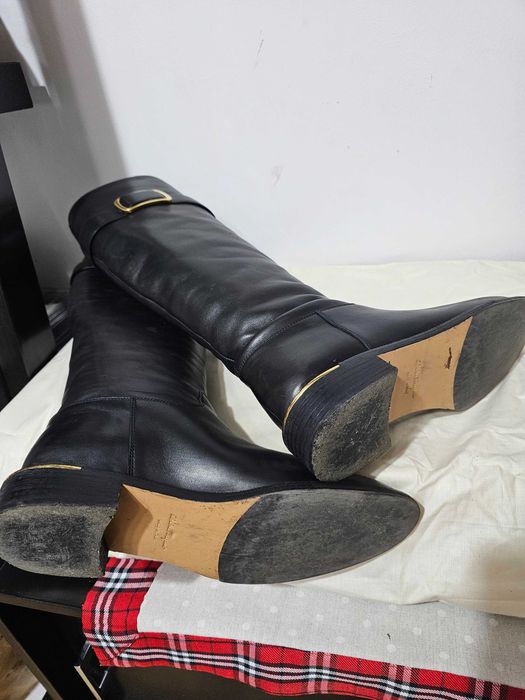 Cizme din piele Salvatore Ferragamo