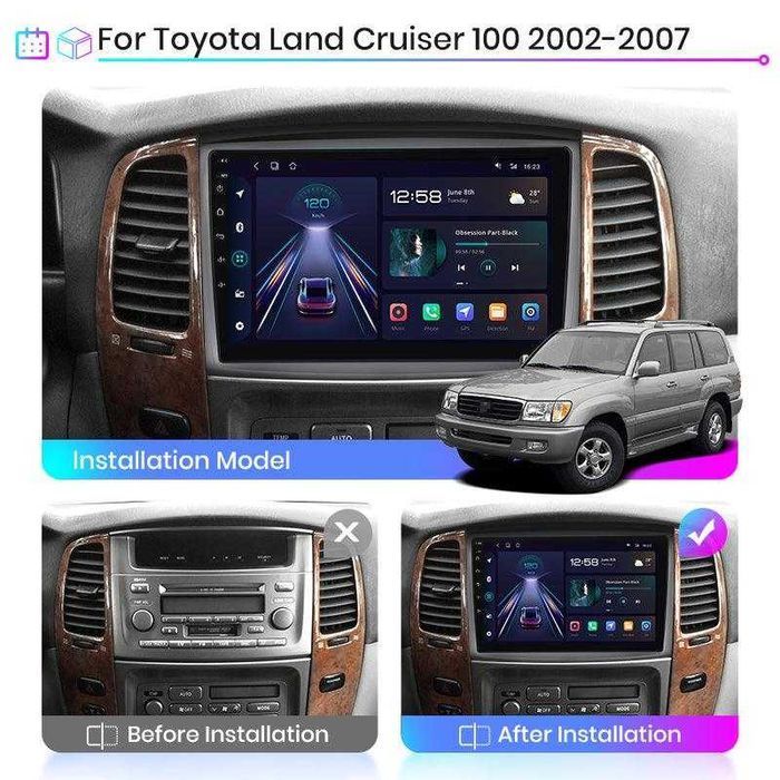 Toyota Land Cruiser 100 [2002-2007] Мултимедия Навигация Android