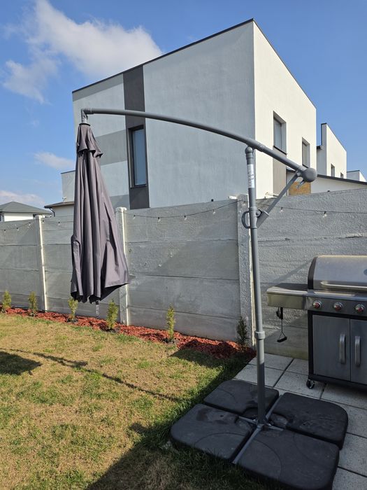 Umbrela 290 cm cu greutăți și husă