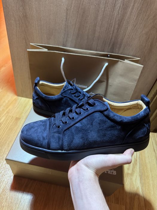 Christian Louboutin low navy blue