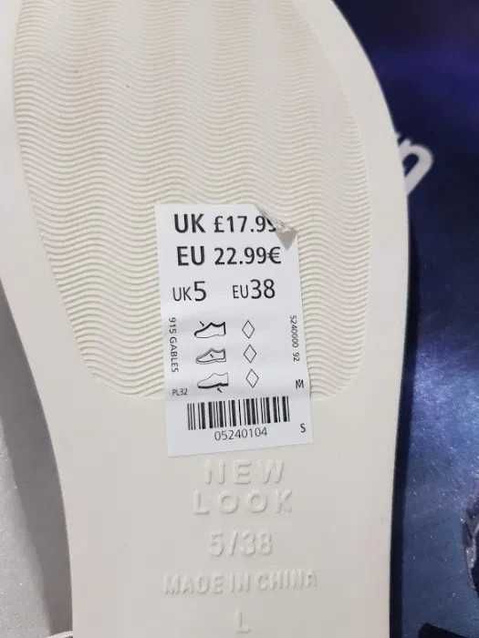 Sandale argintii New Look,marimea 5/38,noi