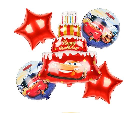 Сет от 5 балона Mcqueen Car