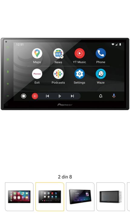 Navigatie auto pioneer SPH-DA160, apple car play, android. Sigilat