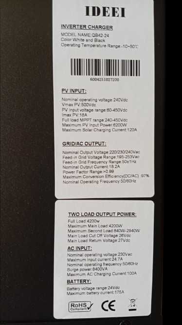 Инвертор - преобразователь 4200Вт/24В