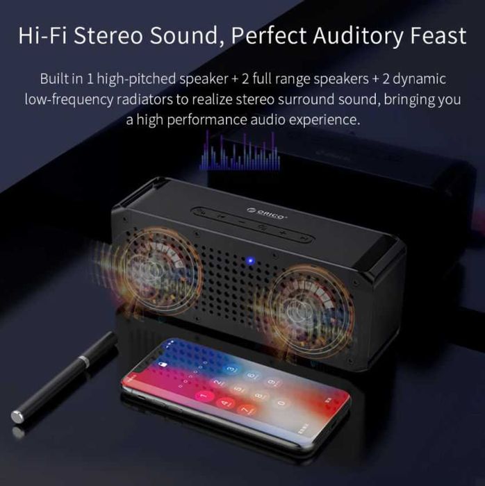 Оригинальная Блютуз - колонка - ORICO - металл- гарантия - доставка